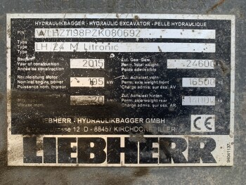 Used heavy machinery Liebherr LH24 Material handler